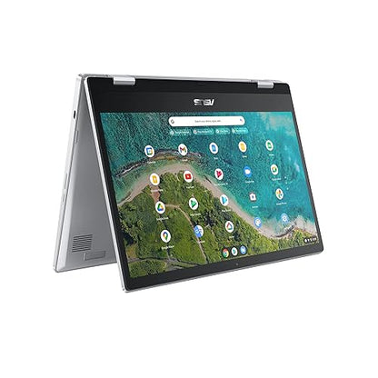 ASUS Chromebook Flip CM1, 14.0" FHD Touchscreen Display, AMD 3015Ce Processor, 4GB RAM, 64GB eMMC Storage, MIL-STD 810H Durability, Chrome OS, Transparent Silver, CM1400FXA-DH01T-CA Intel Core m3-8100Y