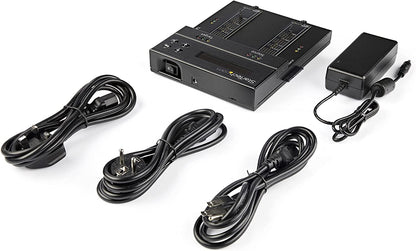 StarTech.com Standalone M.2 SATA &amp; M.2 NVMe Duplicator and Eraser - HDD/SSD Cloner/Wiper for M.2 PCIe AHCI/NVMe, M.2 SATA, 2.5/3.5" SATA Drives - External Hard Drive Eraser/Duplicator, TAA (SM2DUPE11)