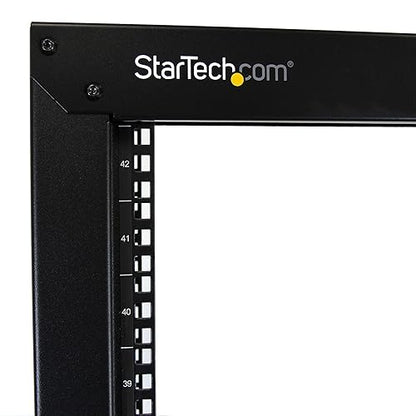 StarTech.com 2-Post 42U Mobile Open Frame Server Rack, Two Post 19in Network Rack with Casters, Rolling Open Rack for AV/Data/IT Equipment, Computer Rack for Home/Office Spaces (2POSTRACK42) 2 Post 42U