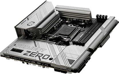 MSI B650M Project Zero Gaming Motherboard (Supports AMD Ryzen 7000 Series Processors, AM5, DDR5, PCIe 4.0, M.2 Slots, SATA 6Gb/s, USB 3.2 Gen 2, HDMI/DP, Wi-Fi 6E, 2.5Gbps LAN, mATX)