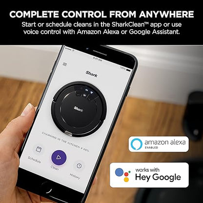 Shark RV754CA ION Robot Vacuum, Wi-Fi Connected, Works with Google Assistant, Multi-Surface Cleaning, Carpets, Hard Floors, Black (Canadian Version)