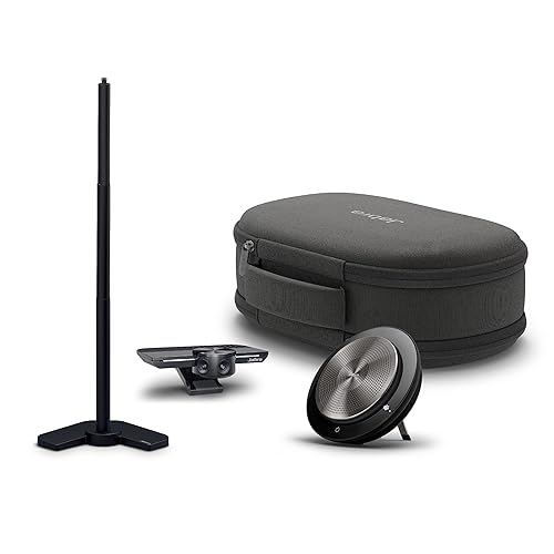Jabra PanaCast Meet Anywhere+ Video Conference Bundle – Conference Room Camera with 180° Panoramic-4K View – Jabra Speak 750 Conference Speakerphone, MS Teams Certified, USB Cable, Table Stand, Case PanaCast + Speak 750 MS + Table Stand PanaCast