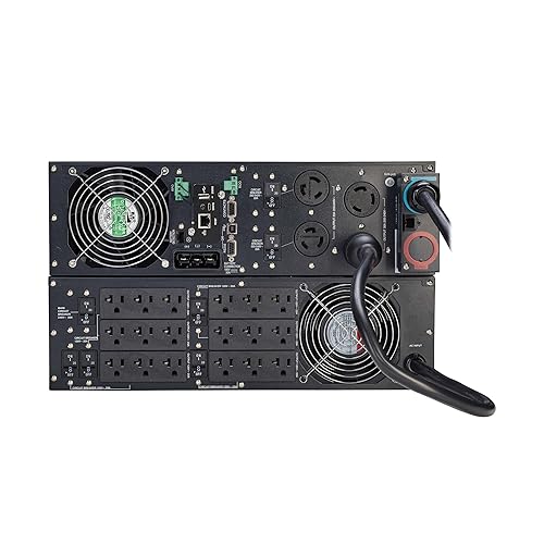 Eaton Tripp Lite Series 5000VA UPS Battery Backup, 208V, 120V Stepdown, AVR, 21 Outlets, Sinewave, 6U Rackmount, Network Card, Extended Run Option, 2-Year Warranty & $250,000 Insurance (SU5000RTF) 120V Stepdown Transformer 5000VA