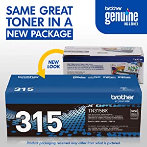 Brother TN-315BK DCP-9050 9055 9270 HL-4140 4150 4570 MFC-9460 9465 9560 9970 Toner Cartridge (Black) in Retail Packaging Black Toner Single Toner