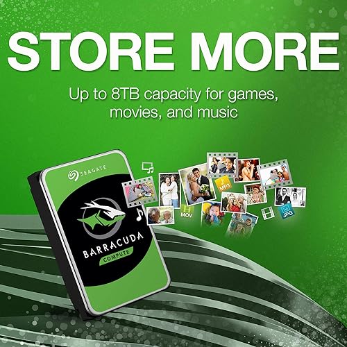Seagate 3.5, 3TB, SATA3, BarraCuda Hard Drive, 5400RPM, 256MB Cache