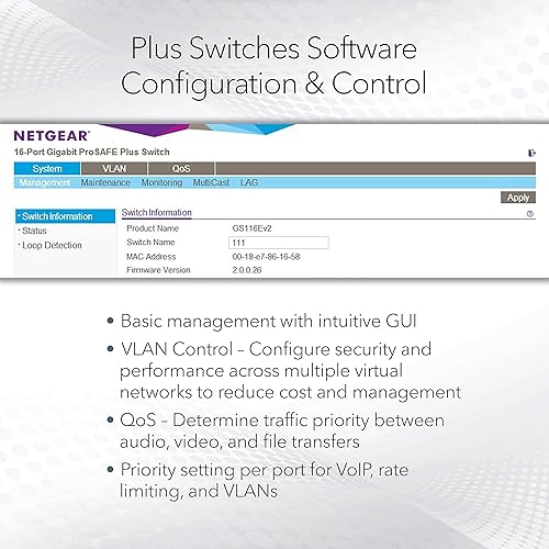 NETGEAR 12-Port 10G Multi-Gigabit Smart Managed Plus Switch (XS512EM) - with 2 x 10G SFP+, Desktop/Rackmount, and ProSAFE Lifetime Protection Smart Managed Plus 12 port | 10G | 2xSFP+