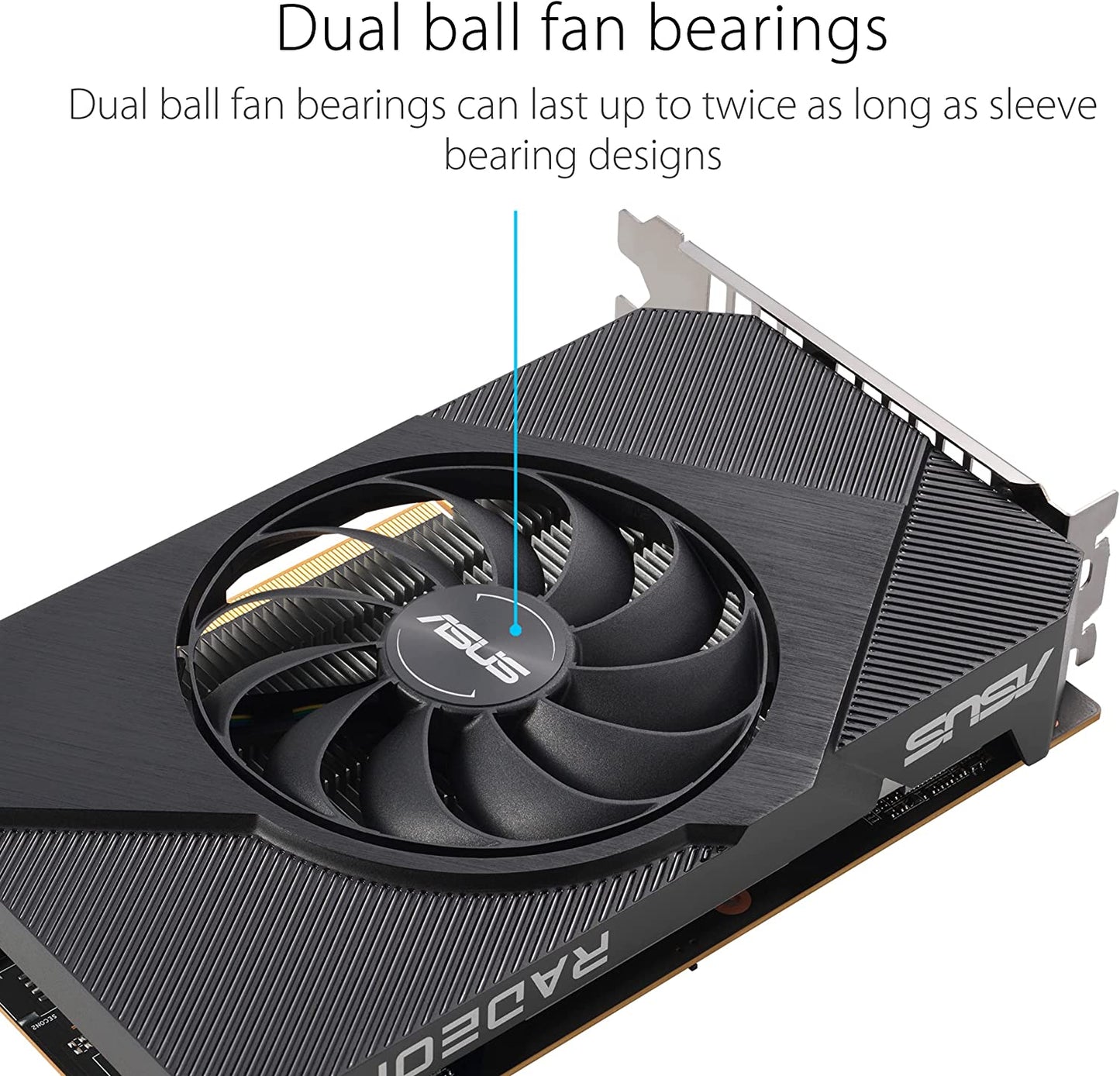 ASUS Phoenix AMD Radeon RX 6400 4GB GDDR6 Gaming Graphics Card (AMD RDNA 2, PCIe 4.0, 4GB GDDR6 Memory, HDMI 2.1, DisplayPort 1.4a, Axial-tech Fan Design, Dual Ball Fan Bearings)