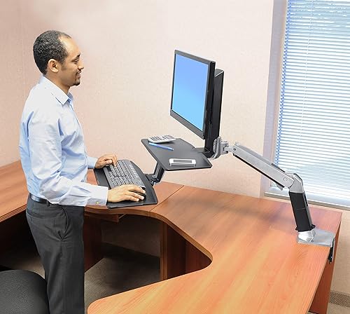Ergotron Workfit-A Stand with Suspended Keyboard (24-391-026)