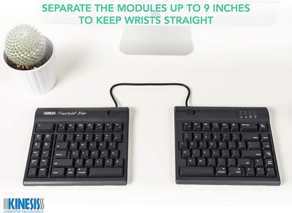 KINESIS Freestyle2 Blue Wireless Ergonomic Keyboard for Mac (9" Standard Separation)