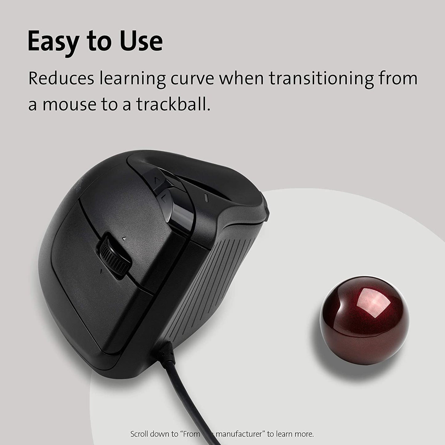 Kensington Pro Fit Ergo Vertical Wired Trackball (K75256WW)