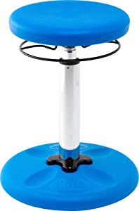 Kore design Kore Adjustable Height Wobble Chair, Active Sitting for Children, Kids, Teens: Better Than a Balance Ball, Flexible Classroom Seating, Adjusts from 16.5 to 24 inches, Blue Blue 16.5in-24in