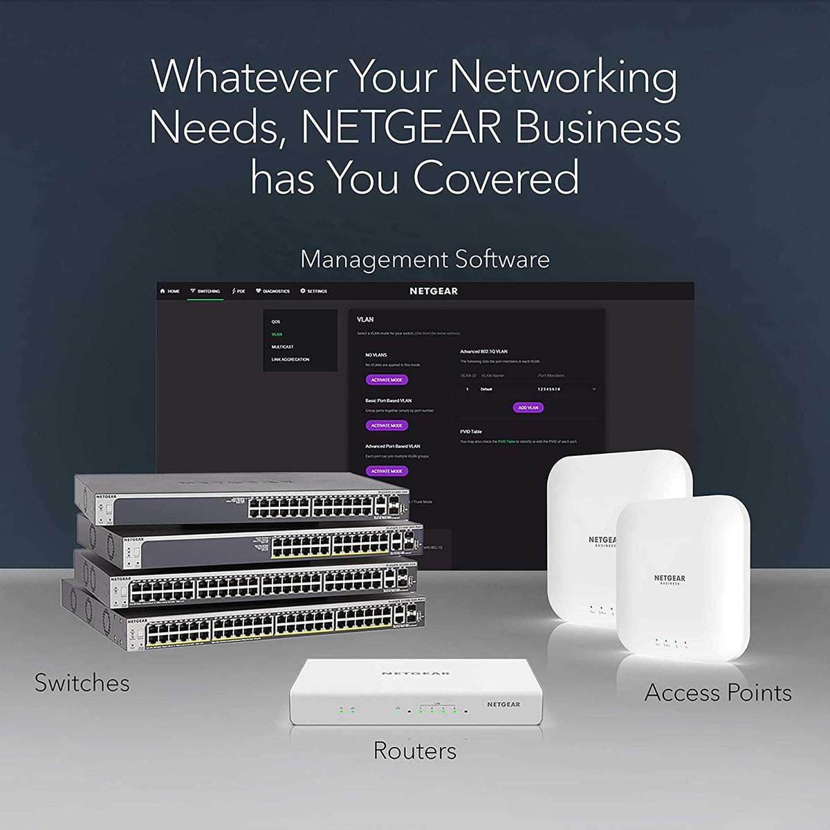 NETGEAR 24-Port Gigabit Ethernet Unmanaged PoE+ Switch (GS324P) - with 16 x PoE+ @ 190W, Desktop or Rackmount Unmanaged 24 port | 16xPoE+ 190W