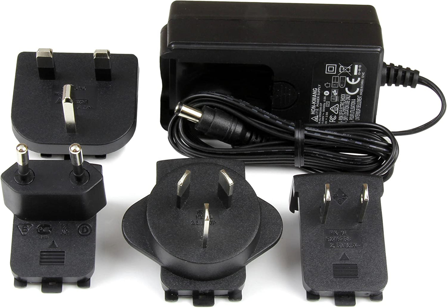 StarTech.com Universal Replacement Power Adapter - DC 9 Volts, 2 Amps Power Adapter (SVA9M2NEUA), Black 9V, 2A M-type Barrel Connector