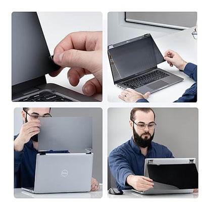 StarTech.com 13.3-inch 16:10 Bright Privacy Screen Filter with Touch, Flip-Over, 75% Light Transmittance, Anti-Glare
