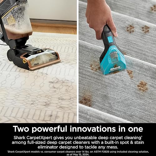 Shark CarpetXpert HairPro Pet with StainStriker, Upright Carpet Cleaner machine for Pets, Deep Carpet, Rug and Upholstery Cleaner, Pet Stain & Odour Remover, Pet Hair Pickup, Carpet Shampooer, EX301C
