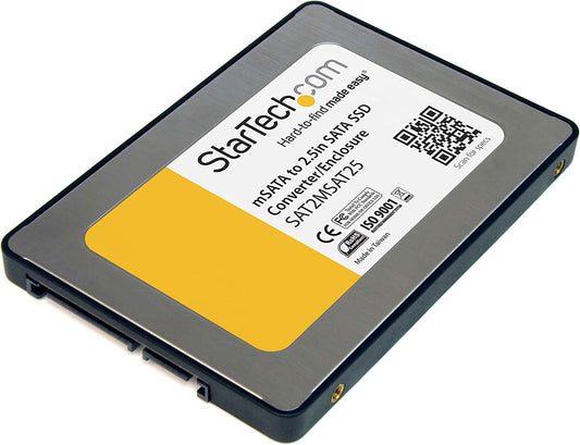StarTech.com 2.5in SATA to Mini SATA SSD Adapter Enclosure - Mini PCIe ssd Adapter - SATA to mSATA - Mini PCIe SATA (SAT2MSAT25) mSATA Drive 2.5in SATA Enclosure