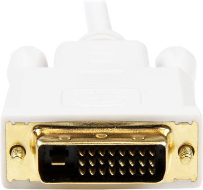 StarTech.com 6 ft Mini DisplayPort to DVI Adapter Cable - Mini DP to DVI Video Converter - MDP to DVI Cable for Mac / PC 1920x1200 - White (MDP2DVIMM6W) 6 ft / 2m White