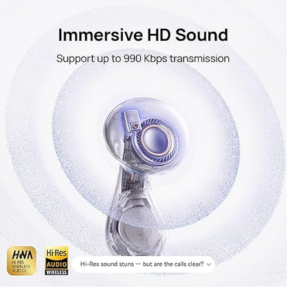 HUAWEI FreeBuds 6 Wireless Earbuds, Ear-Fitting Wearing, Dual-Driver True Sound, Stable & Clear Calls, Open-fit ANC, 36H Battery Life, IP54 Water-Resistant, iOS & Android, Purple Freebuds 6 Purple