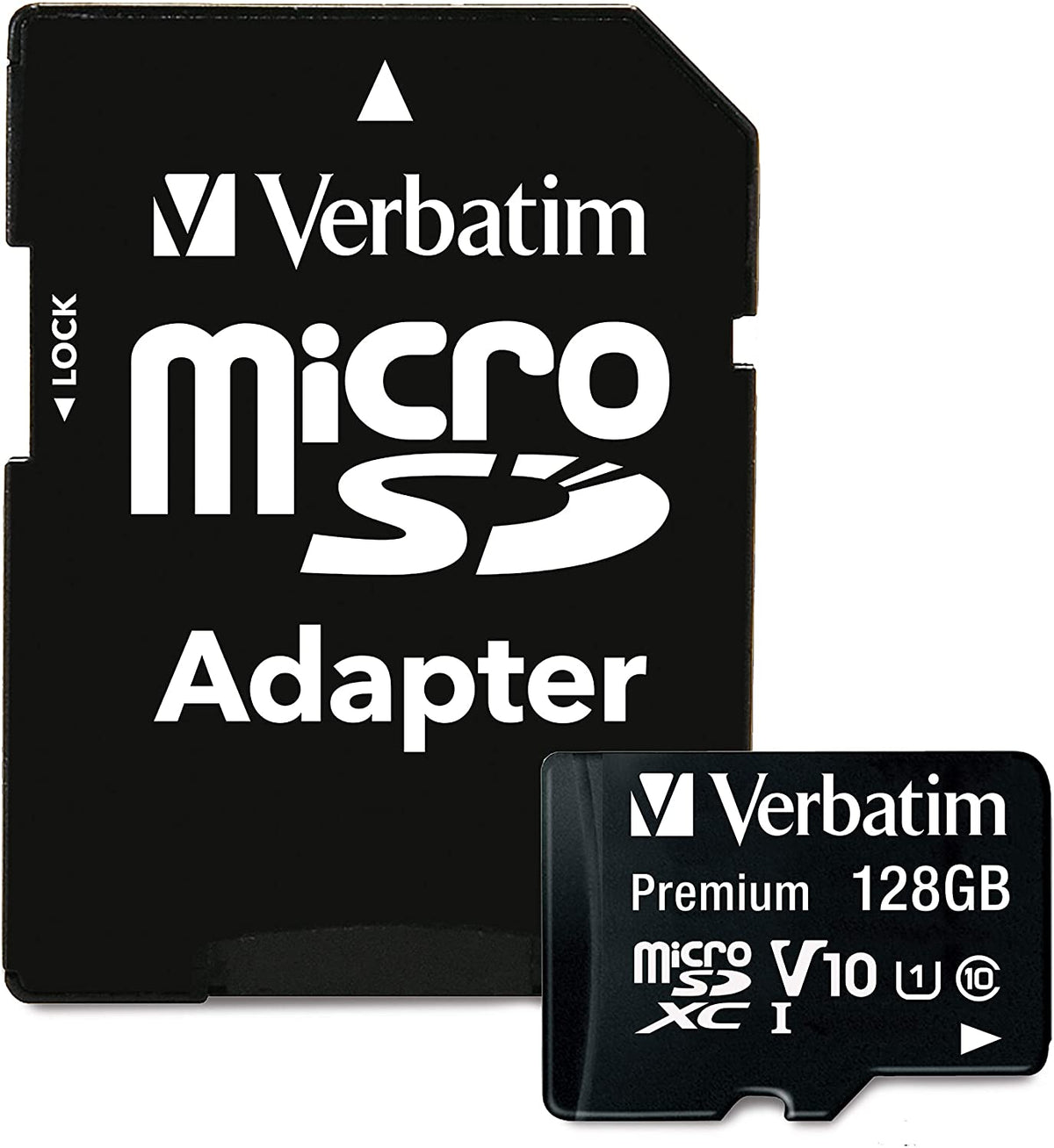 Verbatim 128GB Premium microSDXC Memory Card with Adapter, UHS-I Class 10