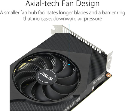 ASUS Phoenix NVIDIA GeForce GTX 1630 Gaming Graphics Card (PCIe 3.0, 4GB GDDR6 Memory, HDMI 2.0, DisplayPort 1.4a, DVI-D, Axial-tech Fan Design, Dual Ball Fan Bearings, Auto-Extreme)