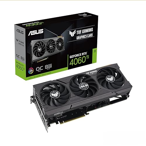 ASUS TUF Gaming GeForce RTX™ 4060 Ti OC Edition Gaming Graphics Card (PCIe 4.0, 8GB GDDR6, DLSS 3, HDMI 2.1a, DisplayPort 1.4a) RTX 40Ti Series OC |8G ?TUF-RTX4060TI-O8G-GAMING