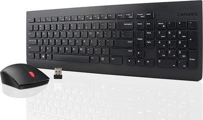 Lenovo 510 Wireless Keyboard &amp; Mouse Combo, 2.4 GHz Nano USB Receiver, Full Size, Island Key Design, Left or Right Hand, 1200 DPI Optical Mouse, GX30N81775, Black