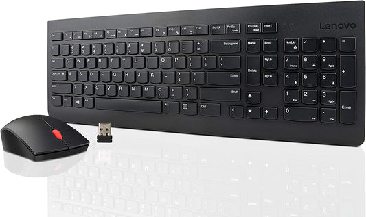 Lenovo 510 Wireless Keyboard &amp; Mouse Combo, 2.4 GHz Nano USB Receiver, Full Size, Island Key Design, Left or Right Hand, 1200 DPI Optical Mouse, GX30N81775, Black