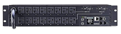 CyberPower PDU31003 Monitored PDU, 120V/30A, 16 Outlets, 2U Rackmount, Black