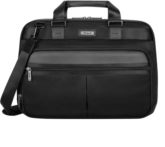 Targus Mobile Elite Laptop Bag for 15.6-inch Laptops, TSA Checkpoint-Friendly Design, Messenger Bag for Men /Women, Computer Bag &amp; Laptop Case for Mac/PC/Dell/Lenovo/HP, Black (TBT045US) Business Topload