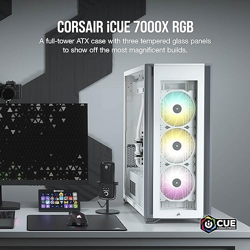 CORSAIR iCUE 7000X RGB Full-Tower ATX PC Case, White