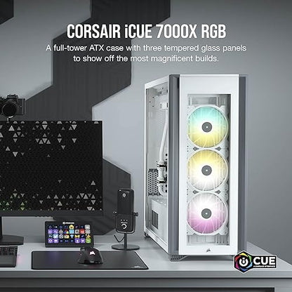 CORSAIR iCUE 7000X RGB Full-Tower ATX PC Case, White