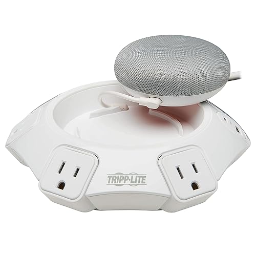 Tripp Lite Safe-IT Conference Surge Protector, Micro-USB Mount, 4-Outlets, USB-C & 3 USB-A, 10ft / 3M Cord, 100,000 Insurance & Lifetime Manufacturer's Warranty (TLP410UCUFOAM) Disk