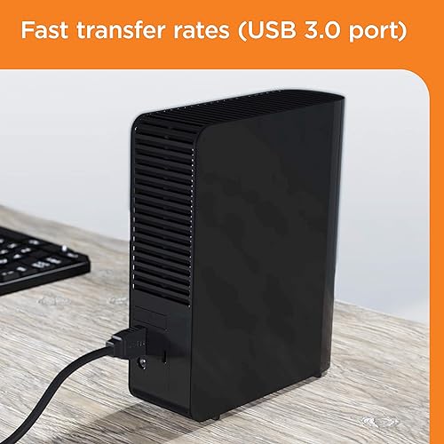 Western Digital 16TB Elements Desktop External Hard Drive, USB 3.0 External Hard Drive for Plug-and-Play Storage - WDBWLG0160HBK-NESN 16TB Desktop