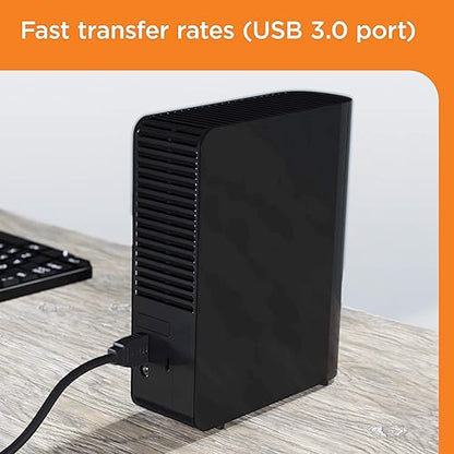 WD 6TB Elements Desktop External Hard Drive, USB 3.0 external hard drive for plug-and-play storage - WDBWLG0060HBK-NESN 6TB Desktop