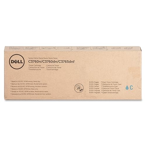 Dell Original Extra High Yield Laser Toner Cartridge - Cyan - 1 Each - 9000 Pages