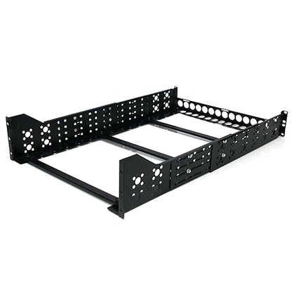 StarTech.com 3U Universal Server Rack Rails - TAA Compliant Fixed Mounting Rails - 19" Adjustable Depth Rack Mount Rails (UNIRAILS3U) Rack Rails 3U | 100 lbs