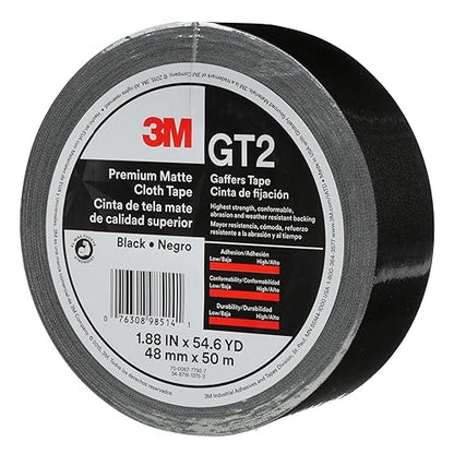 3M 98514 Tape GT2 48 mmx50 M 11 mil, GT2, Black