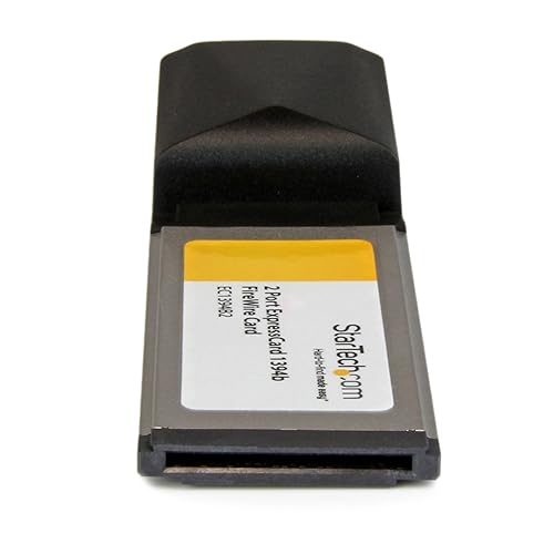 StarTech.com 2 Port ExpressCard 1394b FireWire Laptop Adapter Card - Texas Instruments FireWire Card - ExpressCard FireWire 800 (EC1394B2)
