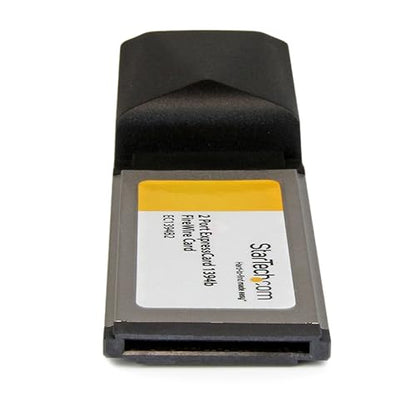 StarTech.com 2 Port ExpressCard 1394b FireWire Laptop Adapter Card - Texas Instruments FireWire Card - ExpressCard FireWire 800 (EC1394B2)