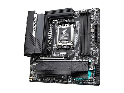 GIGABYTE B650M AORUS Elite AX (AM5/ LGA 1718/ AMD B650/ Micro-ATX/ 5-Year Warranty/ DDR5/ 2* M.2/ PCIe 5.0/ USB 3.2 Gen2X2 Type-C/Intel 2.5GbE LAN/Q-Flash Plus/EZ-Latch/Gaming Motherboard)