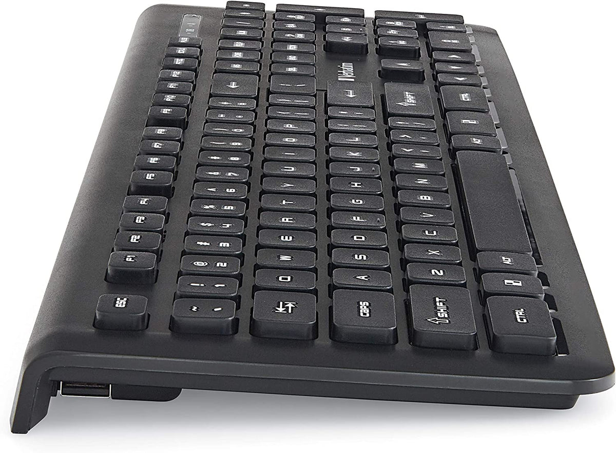 Verbatim 2.4Ghz Wireless Slimline Keyboard Plug And Play USB Receiver Compatible with PC, Laptop Wireless Keyboard Wireless