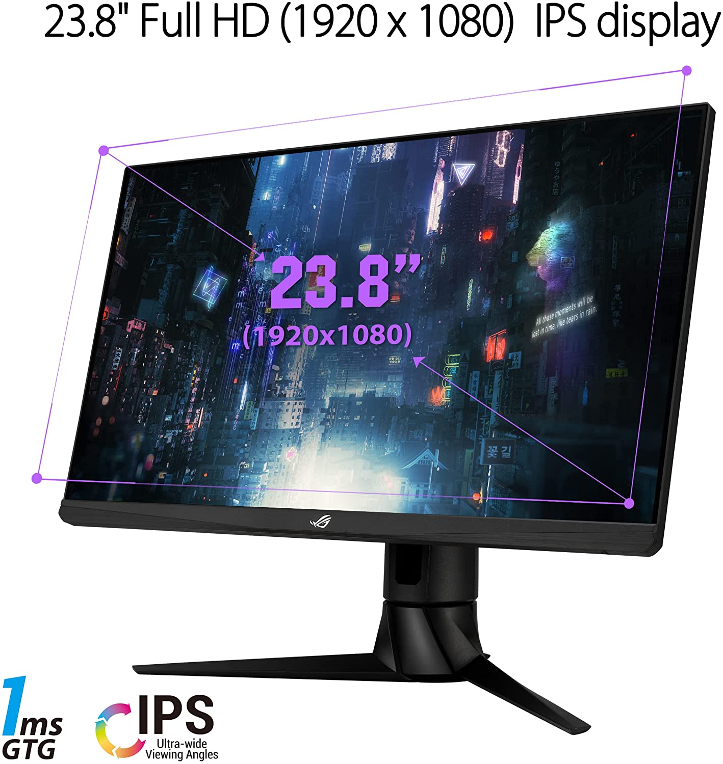 ASUS ROG Strix 23.8” 1080P HDR Gaming Monitor (XG249CM) - Full HD, IPS, 270Hz, 1ms, Extreme Low Motion Blur Sync, FreeSync Premium, 105% sRGB, Eye Care, USB-C, DisplayPort, HDMI, Height Adjustable