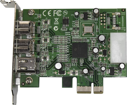 StarTech.com 3 Port 2b 1a Low Profile 1394 PCI Express FireWire Card Adapter - PCI Express 1394a - PCIe FireWire 400 Card (PEX1394B3LP)