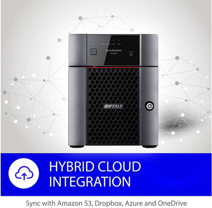 BUFFALO TeraStation 3420DN 4-Bay Desktop NAS 8TB (2x4TB) with HDD NAS Hard Drives Included 2.5GBE / Computer Network Attached Storage / Private Cloud / NAS Storage/ Network Storage / File Server 8 TB (2 x 4TB) TeraStation 3420DN Desktop NAS 4 Drive Bays