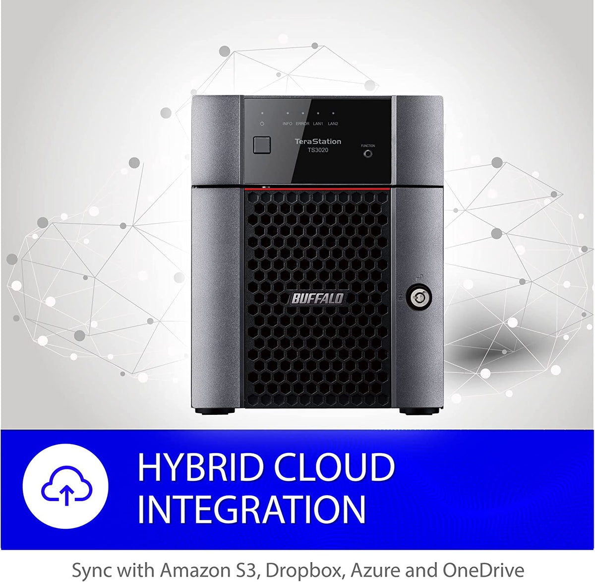 BUFFALO TeraStation 3420DN 4-Bay Desktop NAS 4TB (2x2TB) with HDD NAS Hard Drives Included 2.5GBE / Computer Network Attached Storage / Private Cloud / NAS Storage/ Network Storage / File Server 4 TB (2 x 2TB) TeraStation 3420DN Desktop NAS 4 Drive Bays