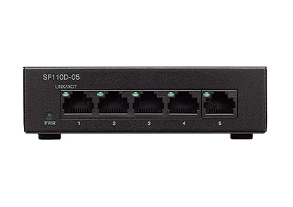 Cisco SF110D-05 Unmanaged Switch, 5 Ports 10/100, Limited Lifetime Protection (SF110D-05-NA)