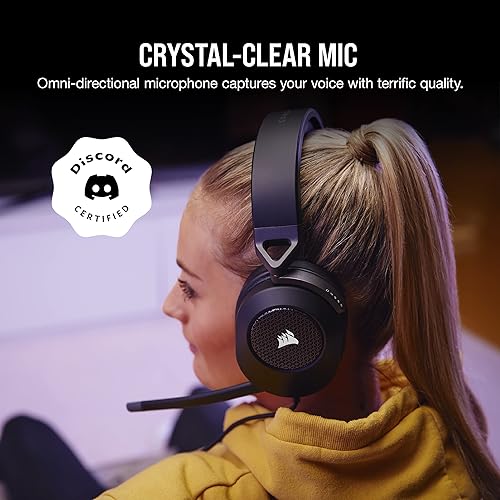CORSAIR HS65 SURROUND Multiplatform Wired Gaming Headset – Dolby Atmos – SonarWorks SoundID – iCUE Compatible – PC, Mac, PS5, PS4, Xbox, Nintendo Switch, Mobile – Carbon HS65 Surround Carbon