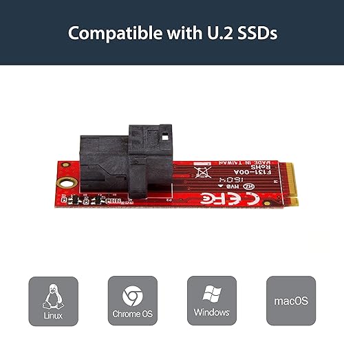 StarTech.com Startech U.2 To M.2 PCI Express 3.0 X4 Host Adapter Card