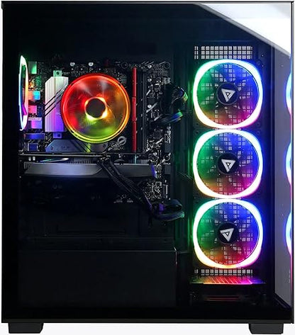 Gamer Supreme Liquid Cooled Gaming Desktop Computer, Intel Core i7-14700KF 3.4GHz, 32GB RAM, 1TB SSD, NVIDIA GeForce RTX 5070 12GB, Windows 11 Home, Black