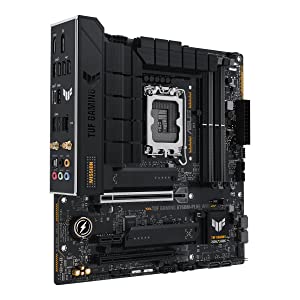 ASUS TUF Gaming B760M-PLUS WiFi (13th and 12th Gen) LGA 1700 mATX Motherboard with PCIe 5.0, 2xPCIe 4.0 M.2 Slots,DDR5,2.5Gb LAN,Front USB 3.2 Gen 2 Type-C, Thunderbolt 4, AEMP II